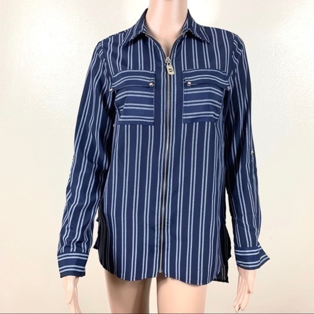 Michael Kors Women’s top shirt Blue striped size XS